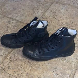 Black rubber converse